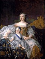 Marie Leszczynska  et le Dauphin