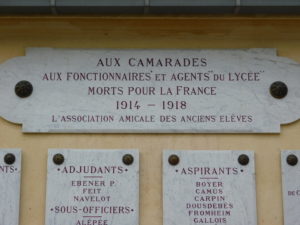 Monument aux morts lycée Hoche