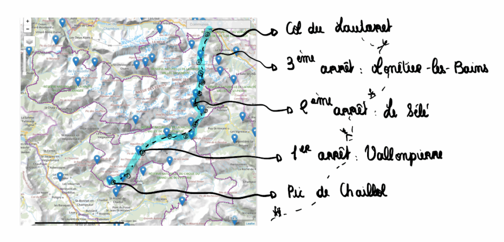 Carte commentée