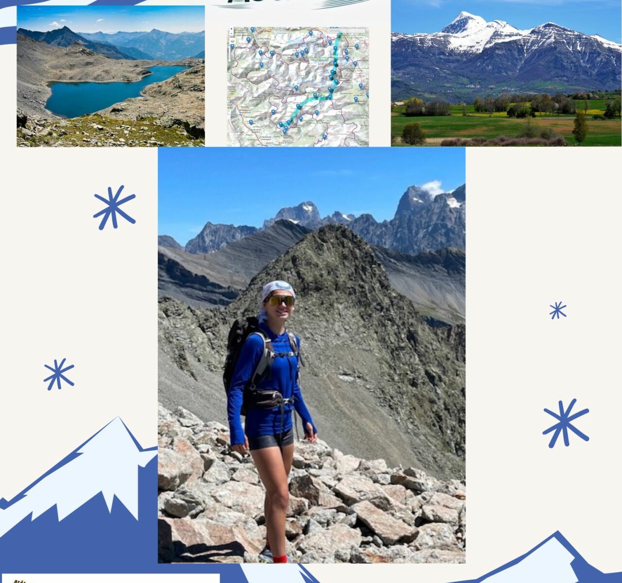 Rocks & Run, des paysages de montagnes et une femme en randonnée sur un paysage de pierres